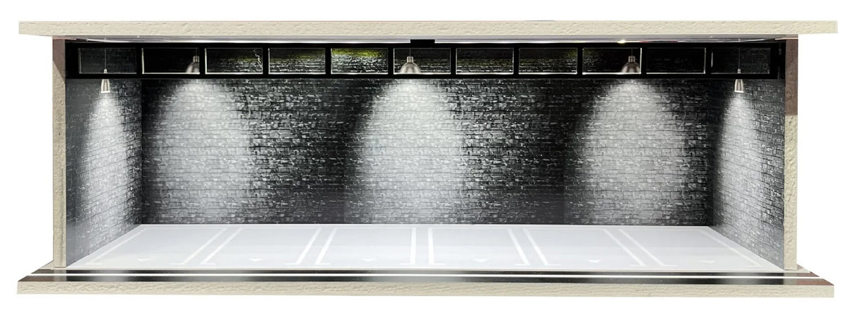 1:64 Scale Acrylic Lighted Diorama Parking Lot & Garage Scenes