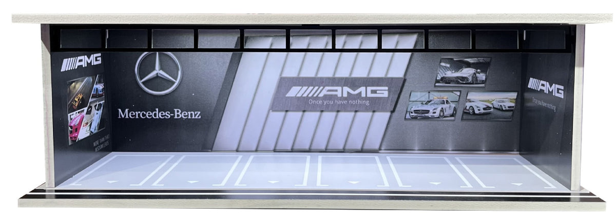 1:64 Scale Acrylic Lighted Diorama Parking Lot & Garage Scenes
