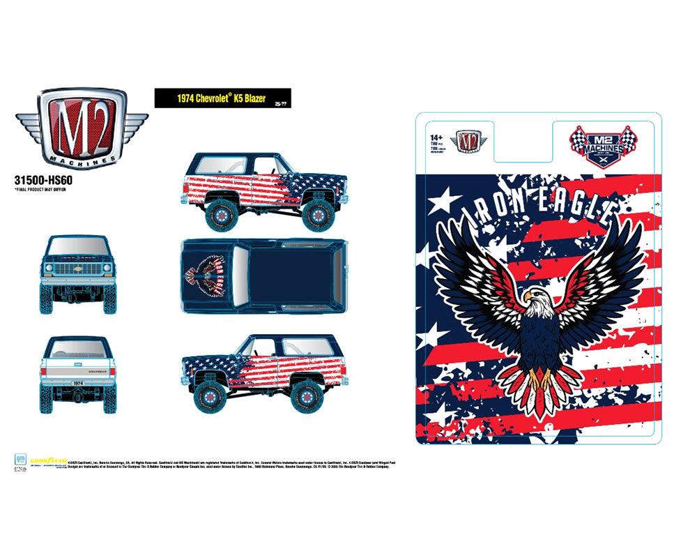 M2 Machines 1974 Chevrolet K5 Blazer Iron Eagle HS60 25-17 Hobby Exclusive