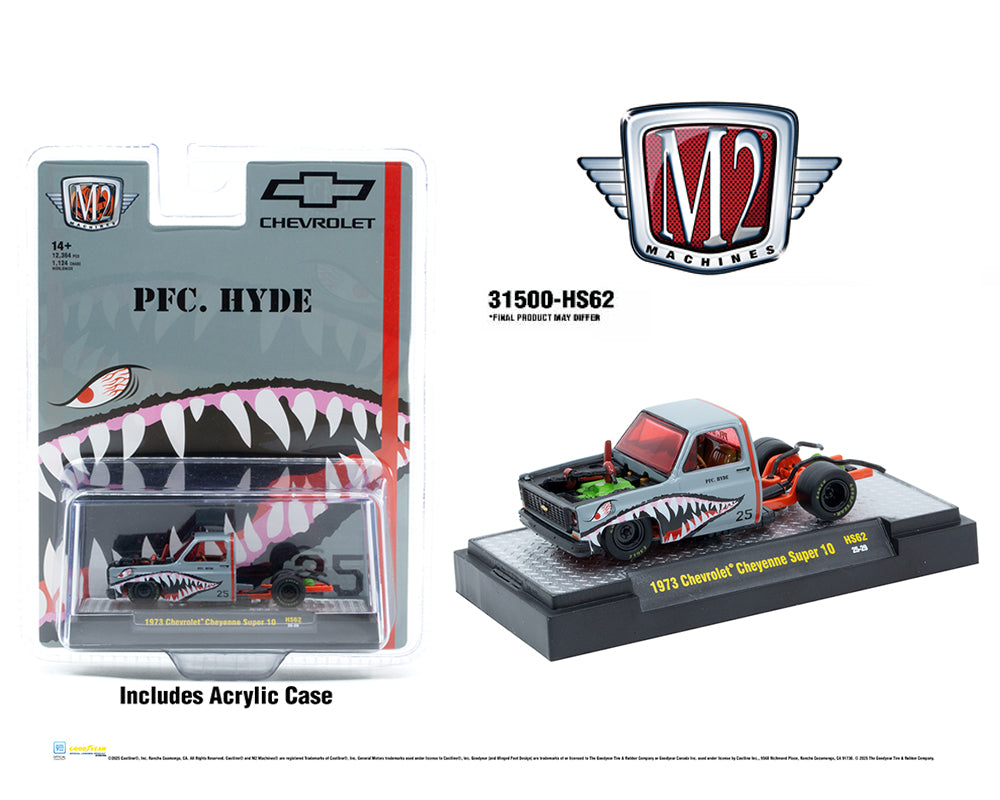 M2 Machines 1973 Chevrolet Cheyenne Super 10 PFC. HYDE Shark Face HS62 25-29