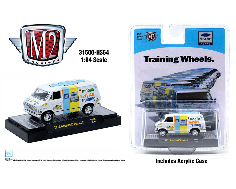 M2 Machines 1972 Chevrolet G10 Van Training Wheels Mobile Service Training HS64 25-30