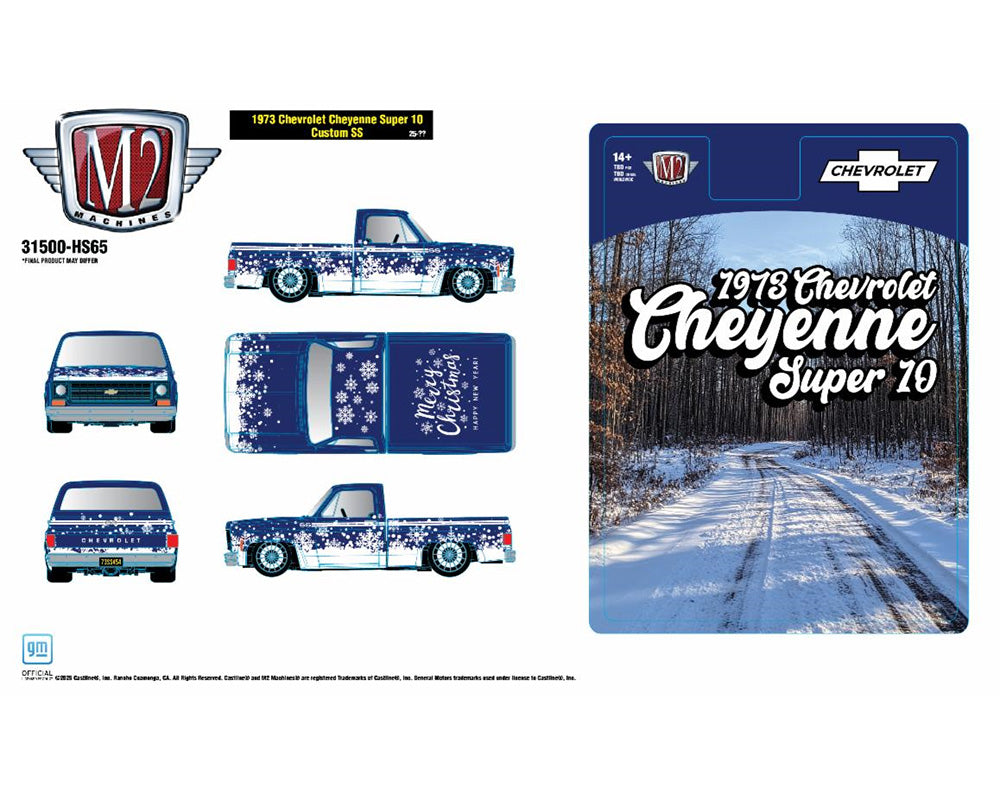 M2 Machines 1973 Chevrolet Cheyenne Super 10 Custom SS “SS454” Holiday Edition HS65 Preorder