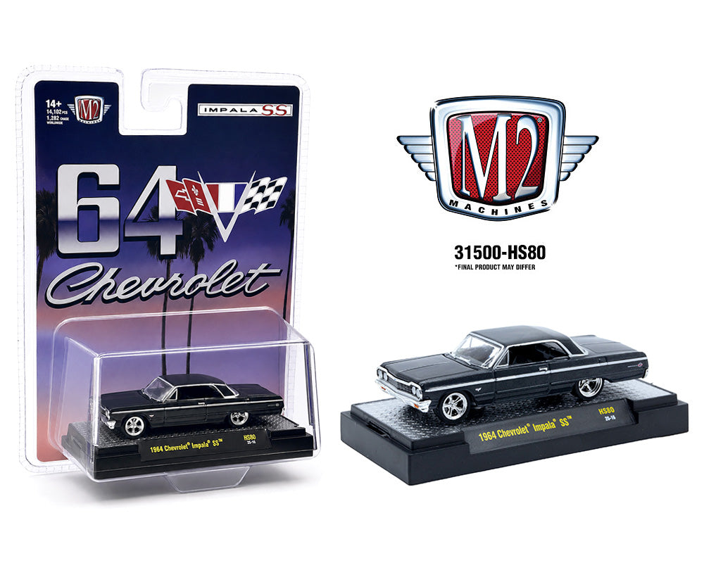 M2 Machines 1964 Chevrolet Impala Hard Top Daytona Blue Metallic HS80 26-16
