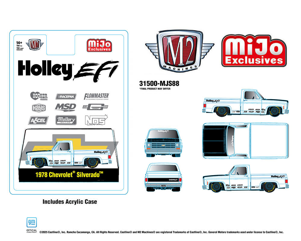 M2 Machines 1978 Chevrolet Silverado Holley Custom White MJS88 Preorder