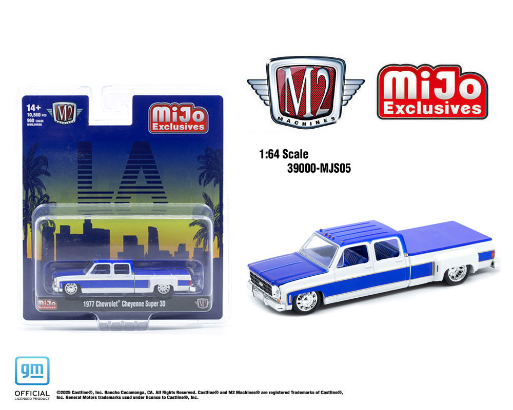 M2 Machines 1:64 1977 Chevrolet Cheyenne Super 30 LA White MJS05