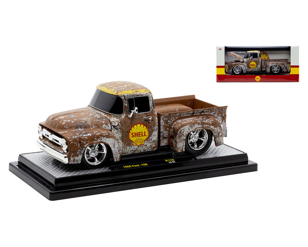 M2 Machines 1:24 1956 Ford F-100 Shell Weathered Rusted R126 22-24