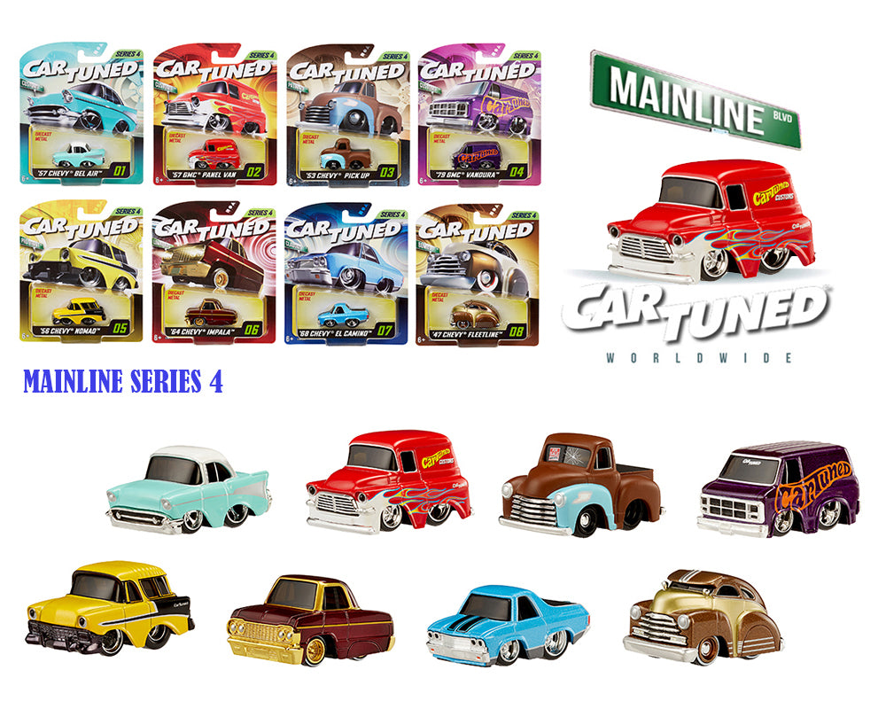 CarTuned 1:64 Series 4 Mainline Assortment of 8 Factory Sealed Case Preorder