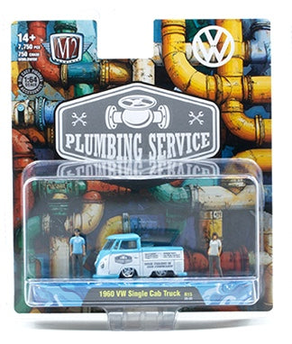 M2 Machines Diorama 1960 VW Single Cab Truck Plumbing Service R15 25-22