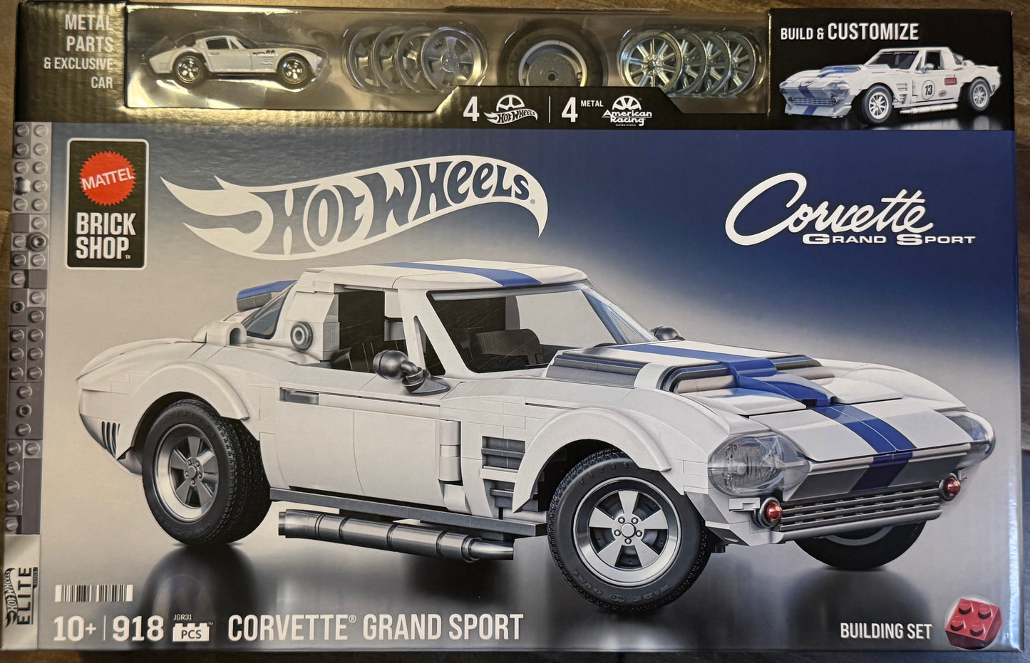 Brick Shop Hot Wheels Elite Series Corvette Grand Sport Building Set with Exclusive Car