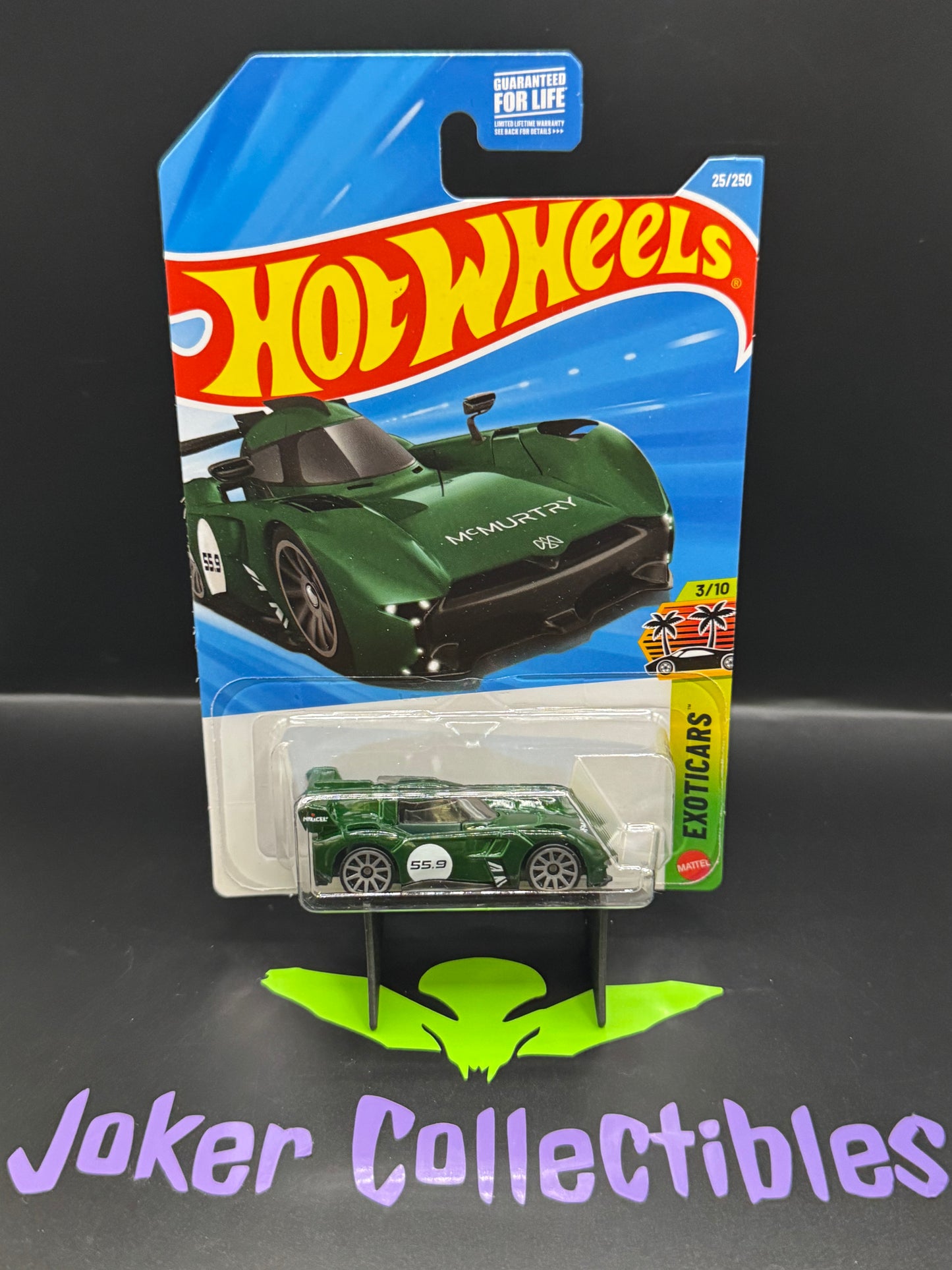 Hot Wheels 2026 Green McMurtry Speirling 25/250 Exoticars 3/10 N Case
