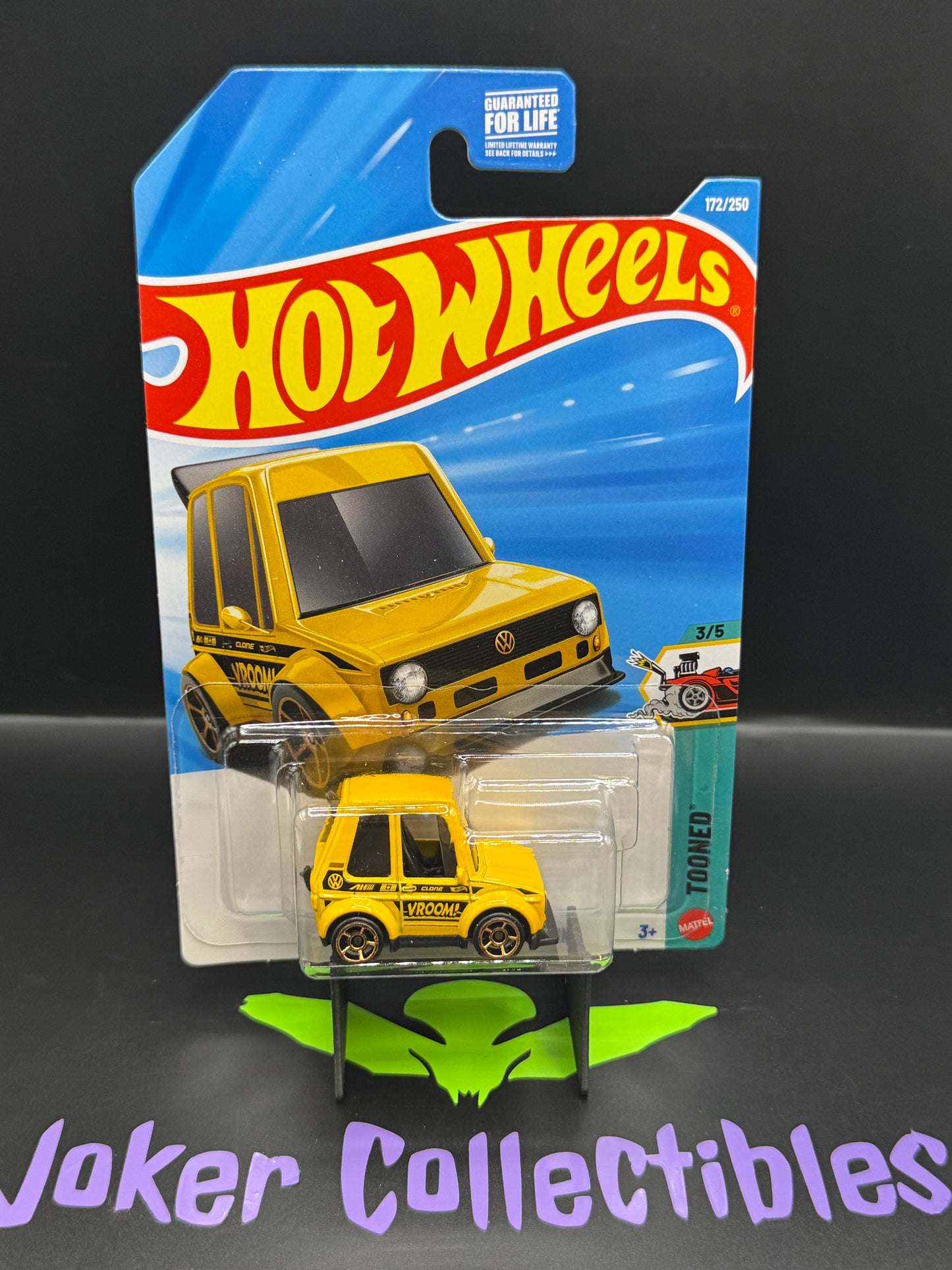 Hot Wheels 2026 Yellow Tooned Volkswagen Golf MK1 172/250 Tooned 3/5 N Case