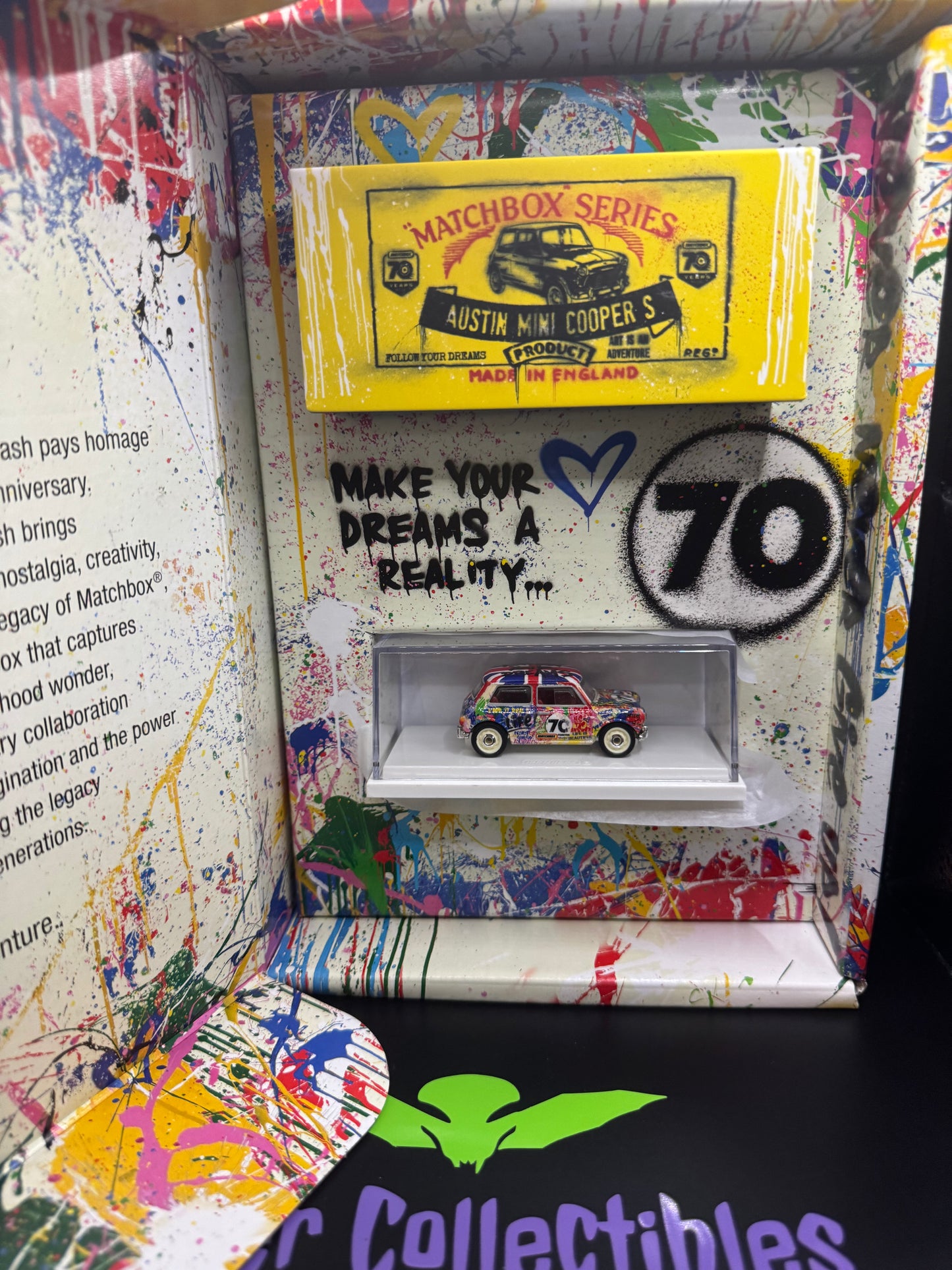 Matchbox x Mr Brainwash Art is an Adventure 1964 Austin Mini Cooper S