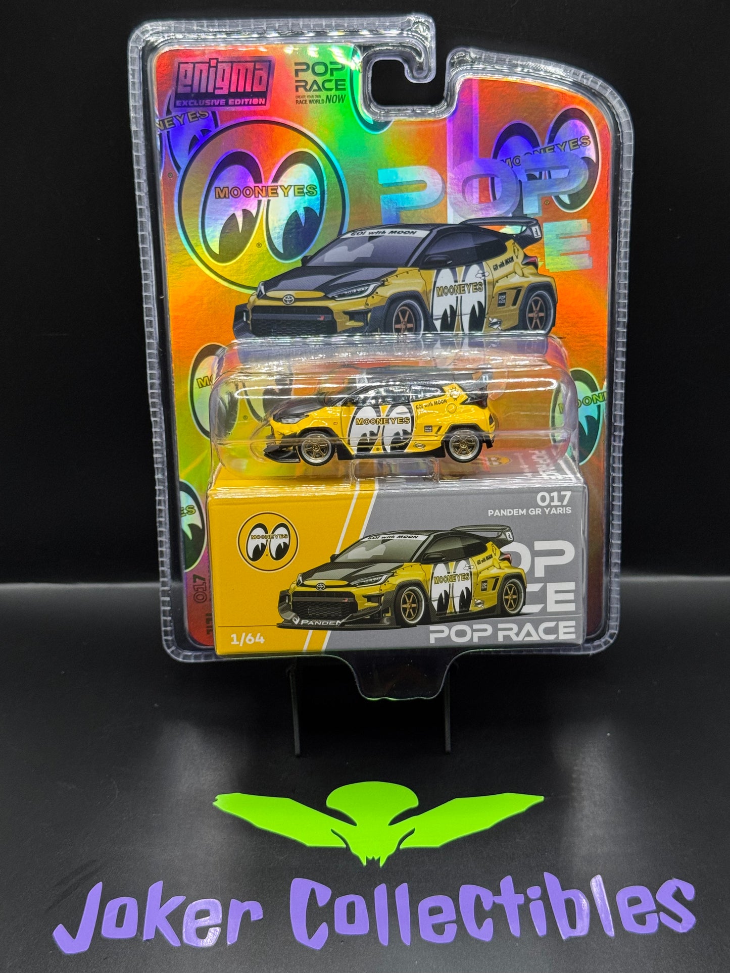 Pop Race Chase Pandem Toyota GR Yaris Mooneyes Yellow PR64-PRE017 Enigma Exclusive
