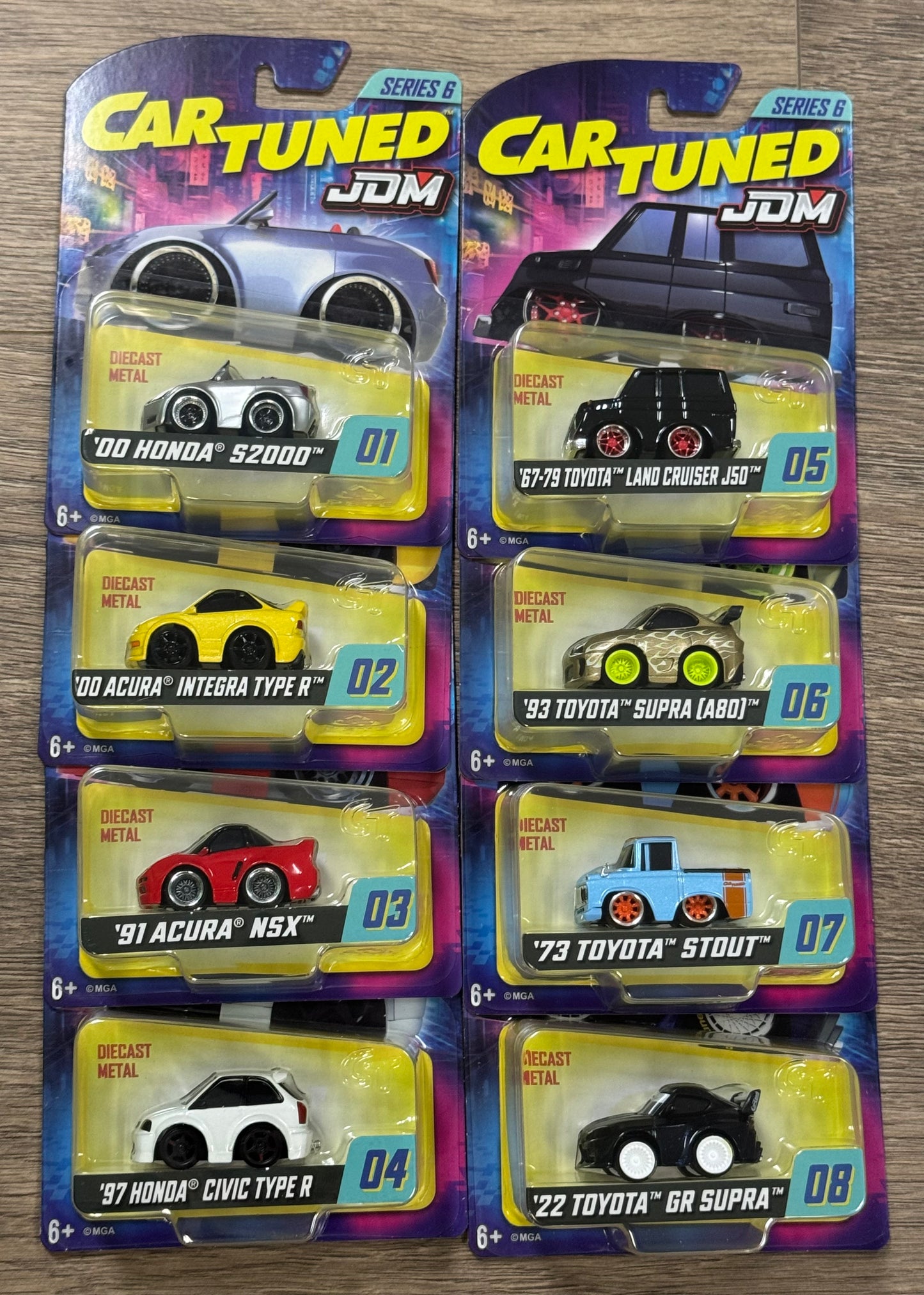 CarTuned Series 6 JDM Set of 8 Factory Sealed Case Car Tuned
