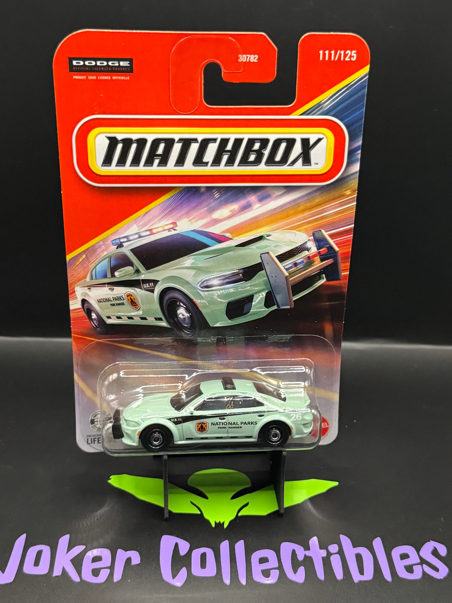 Matchbox 2026 National Parks Park Ranger Green 2023 Dodge Charger Pursuit # 111/125