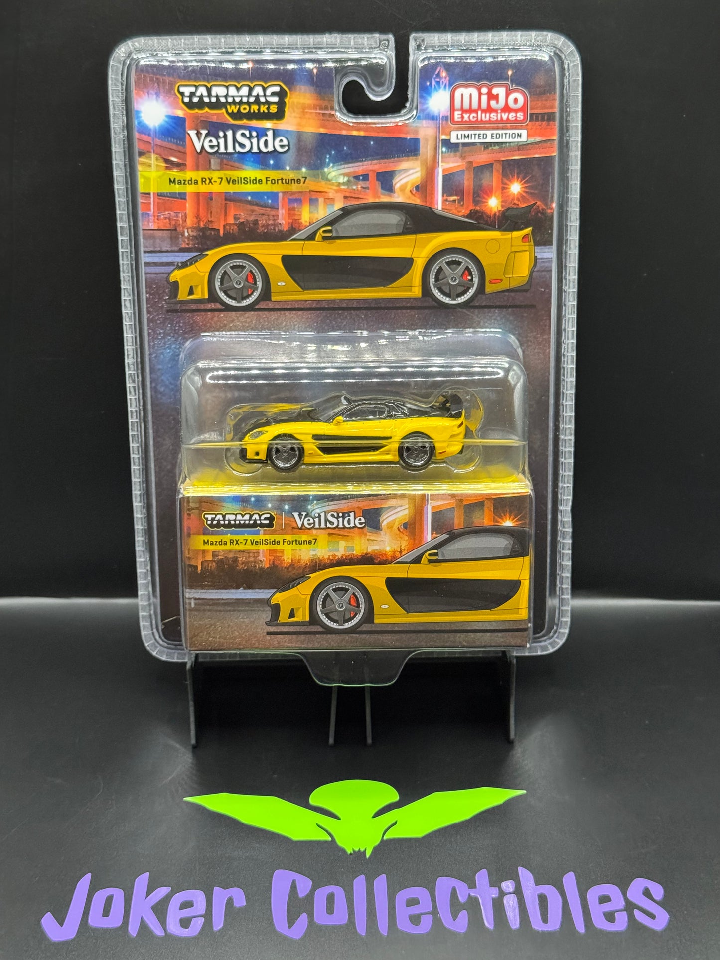 Tarmac Works Global64 Mazda RX-7 VeilSide Fortune7 Yellow