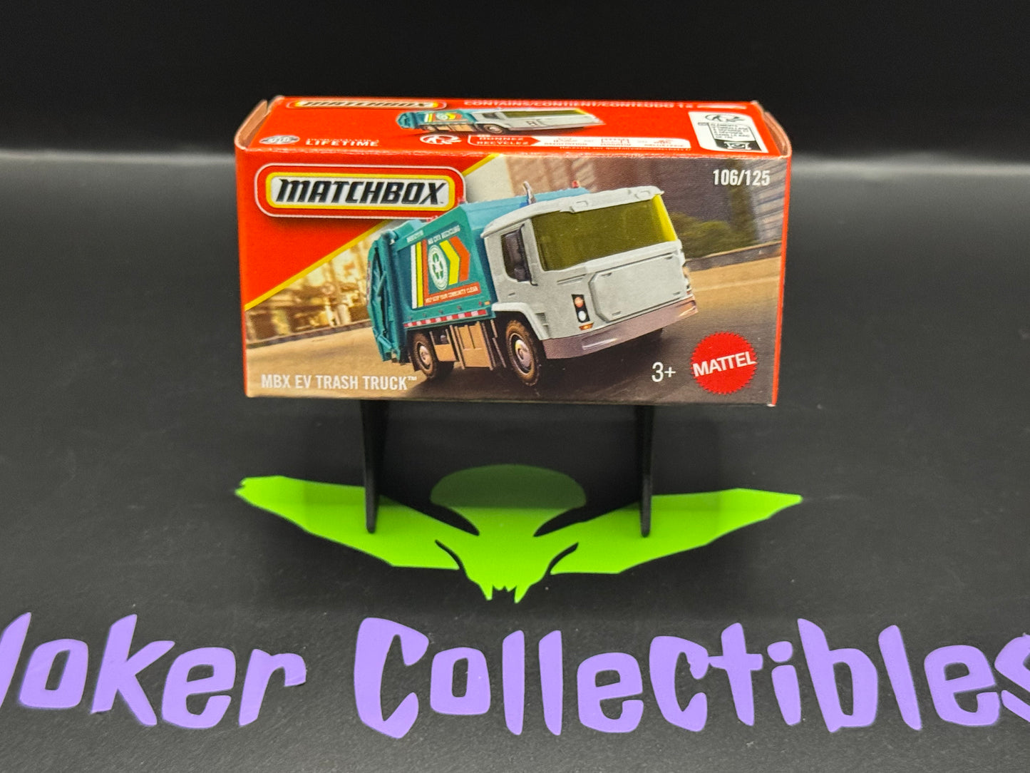 Matchbox Power Grabs 2026 White Turquoise MB City Recycling MBX EV Trash Truck # 106/125
