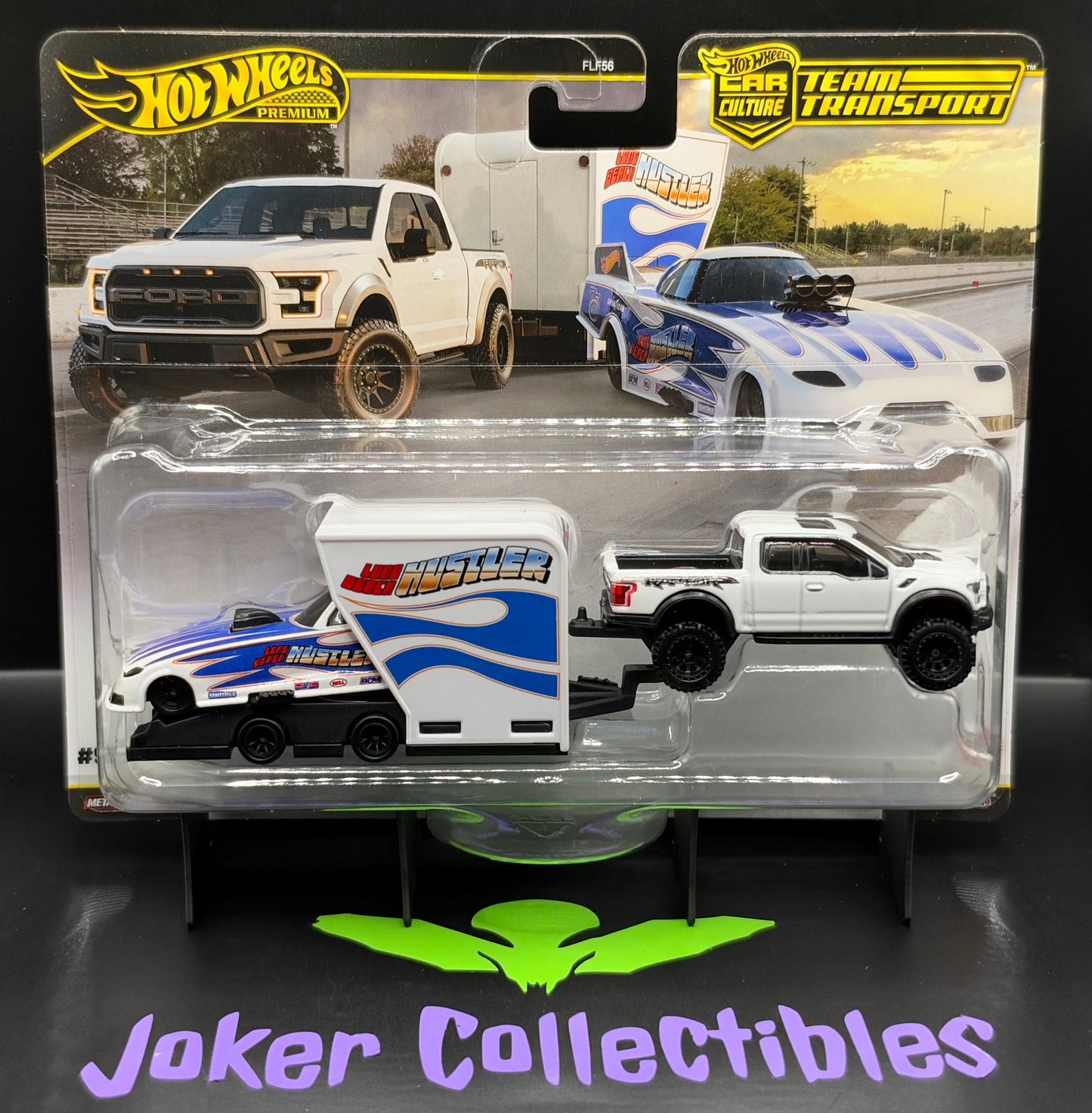 Hot Wheels Team Transport Rob'N Pinks & '17 Ford F-150 Raptor # 96 Long Beach Hustler