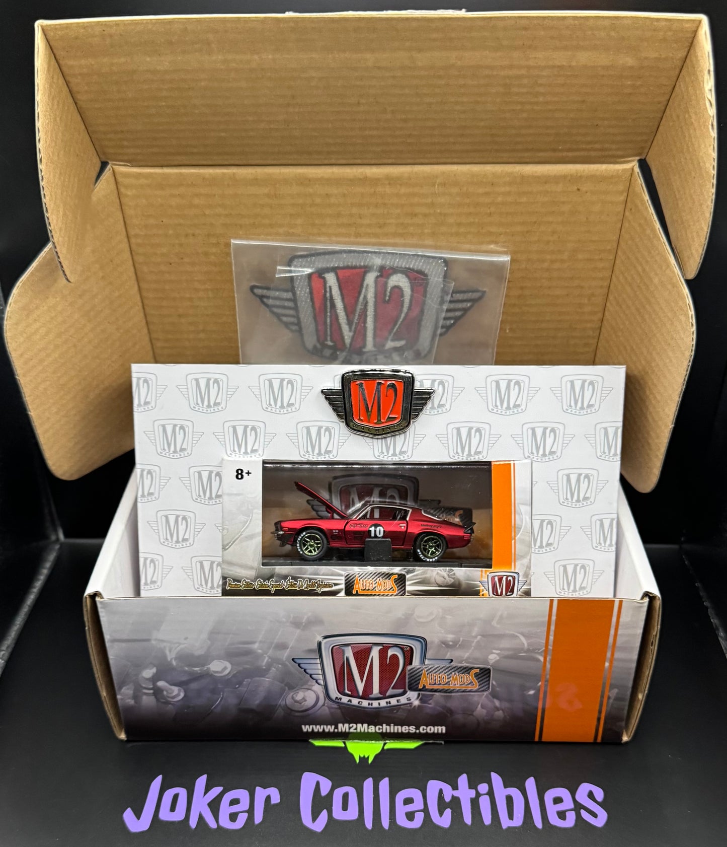 M2 Machines Auto-Club Red 1971 Chevrolet Camaro SS 396 with Patch and Pin