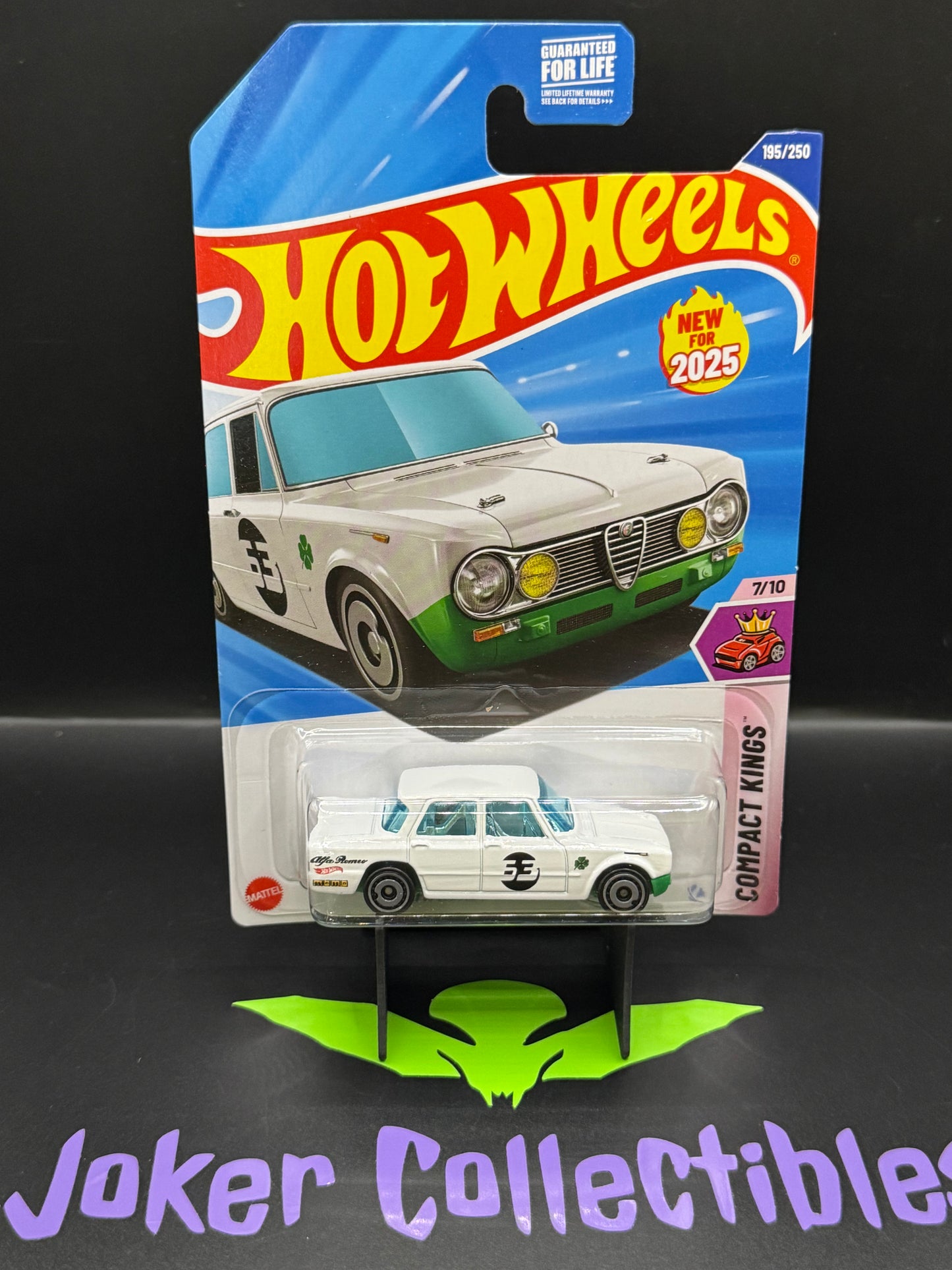 Hot Wheels 2026 White Green Alfa Romeo Giulia TI Super 195/250 Compact Kings 7/10 A Case