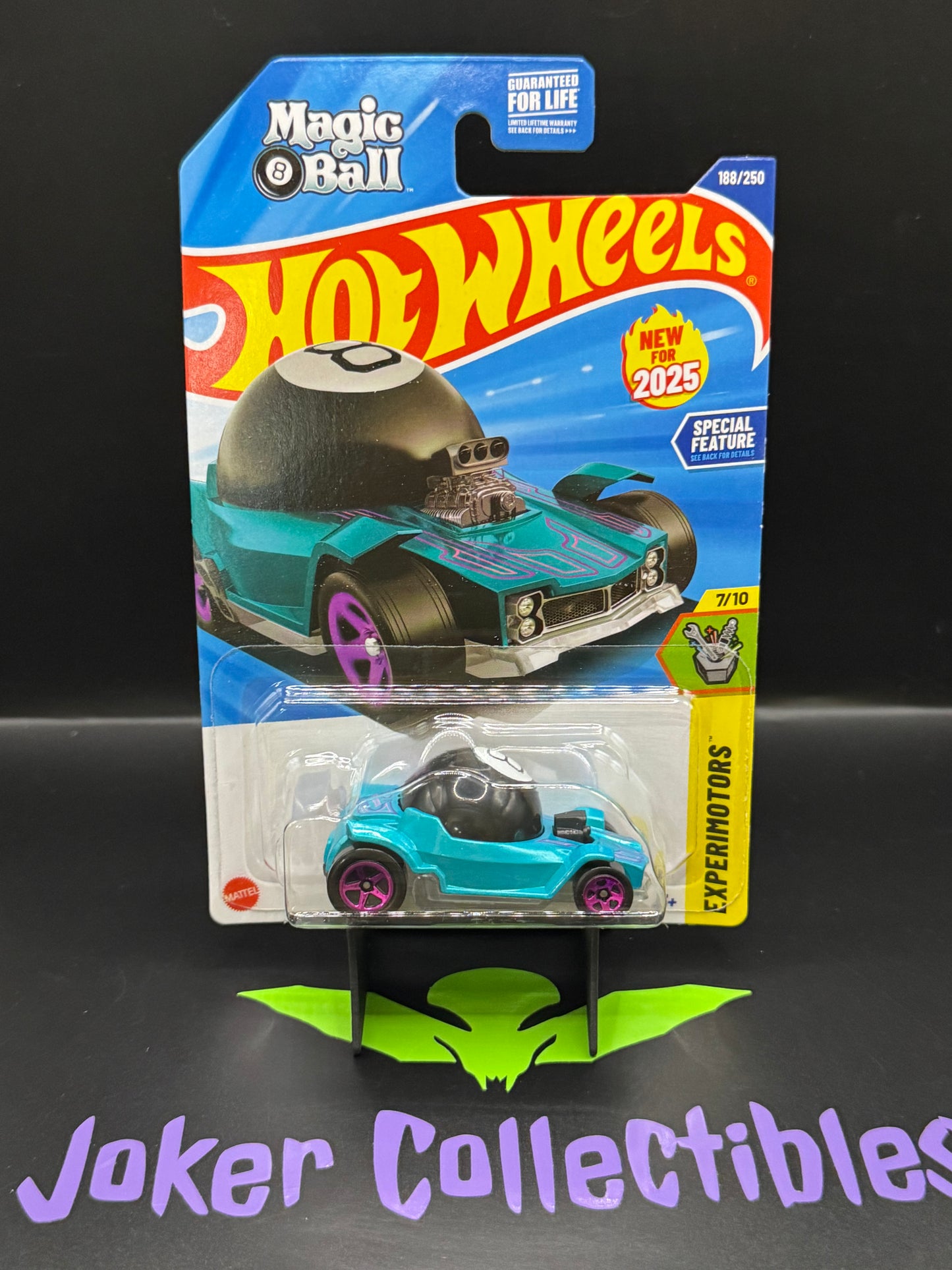 Hot Wheels 2026 Teal Purple Magic 8 Ball Decidedly Go 188/250 Experimotors 7/10 5/5 A Case