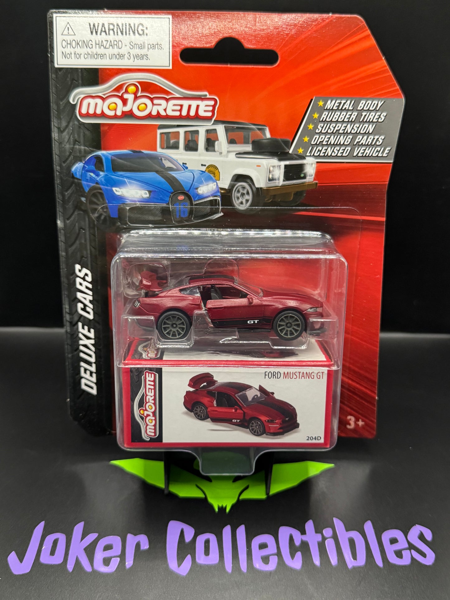 Majorette Deluxe Cars Red Ford Mustang GT