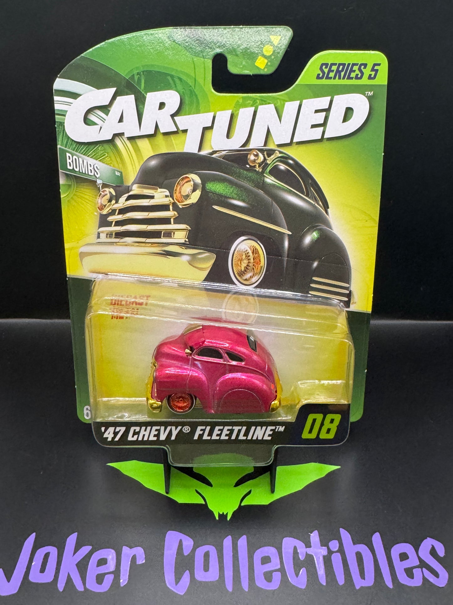CarTuned Mainline Series 5 Red Bottom Chase '47 Chevy Fleetline Bombs # 08