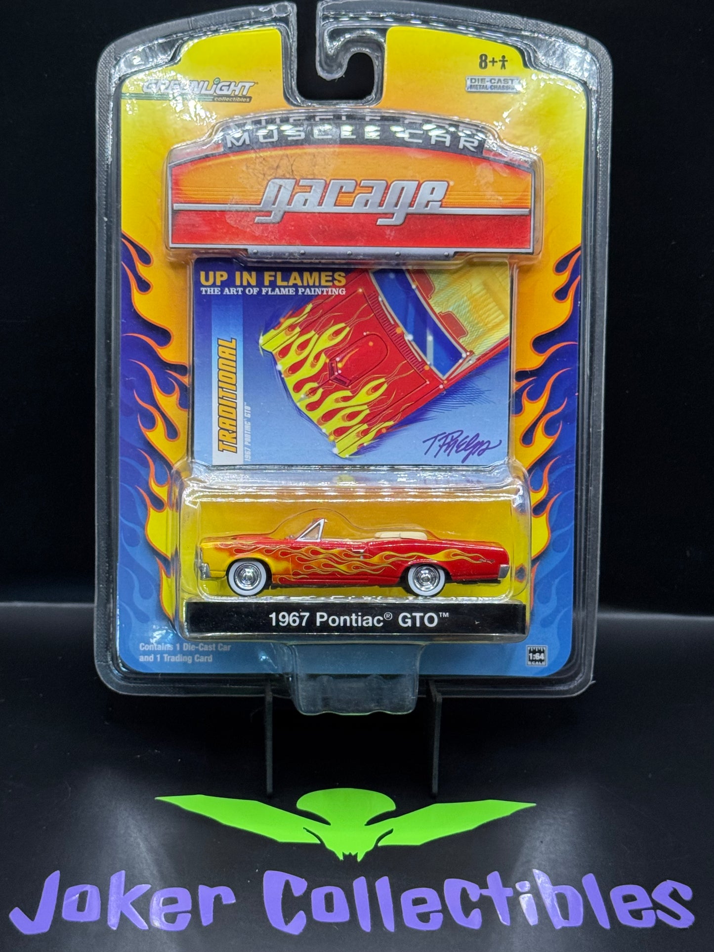 Greenlight Muscle Car Garage Up in Flames 1967 Pontiac GTO Convertible