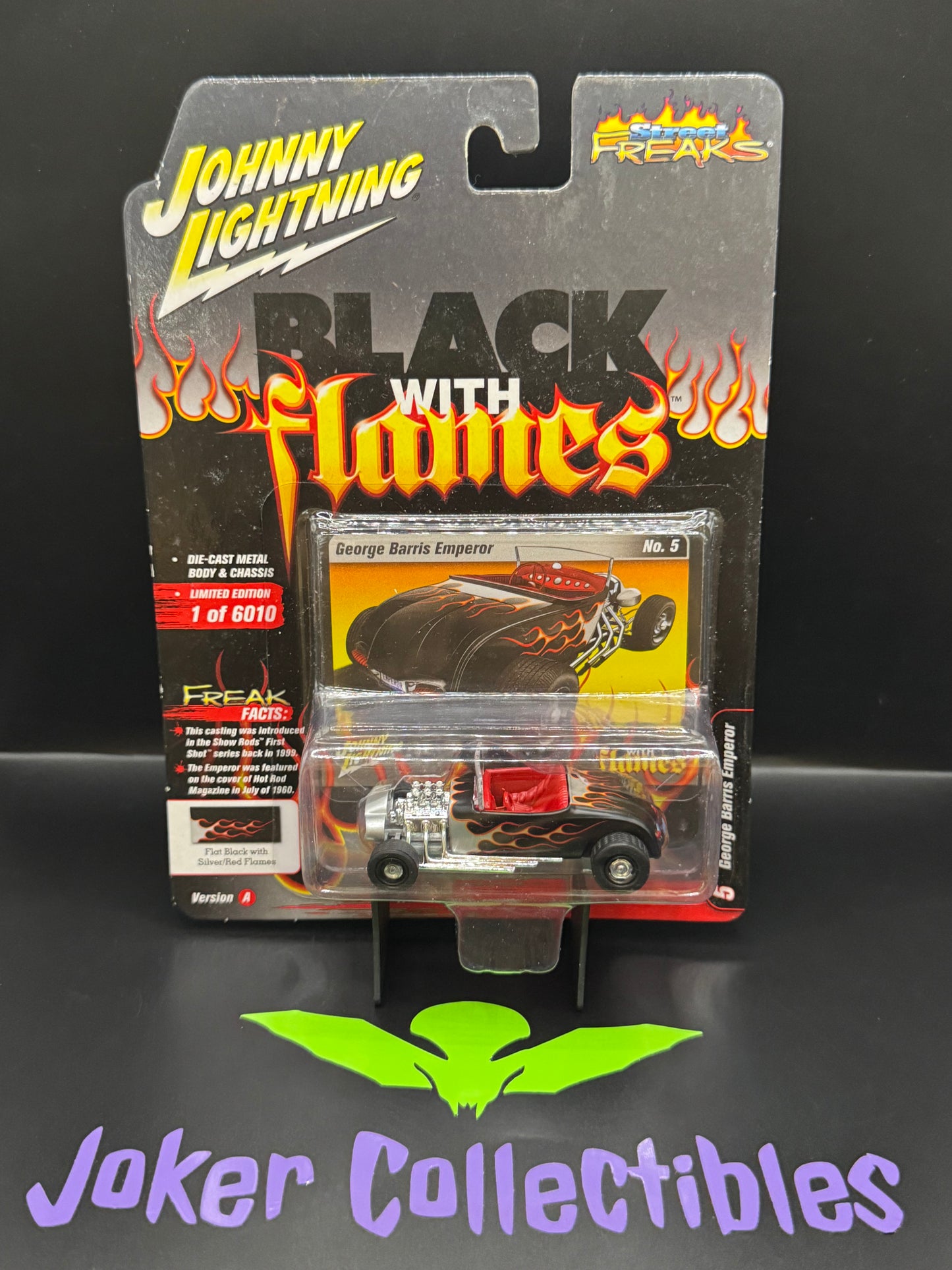 Johnny Lightning Street Freaks Black with Flames George Barris Emperor # 5
