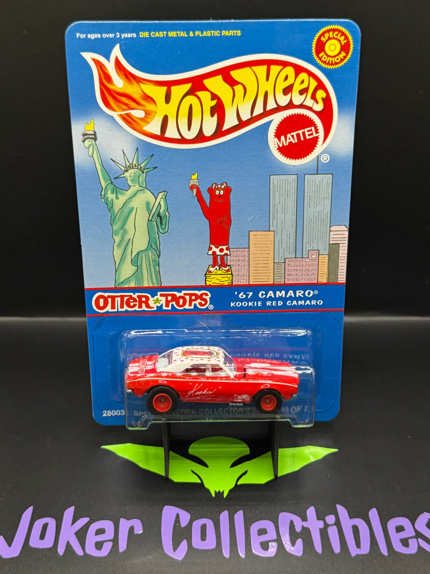 Hot Wheels 200 Otter Pops '67 Camaro Kookie Red Camaro with Twin Towers no Sticker