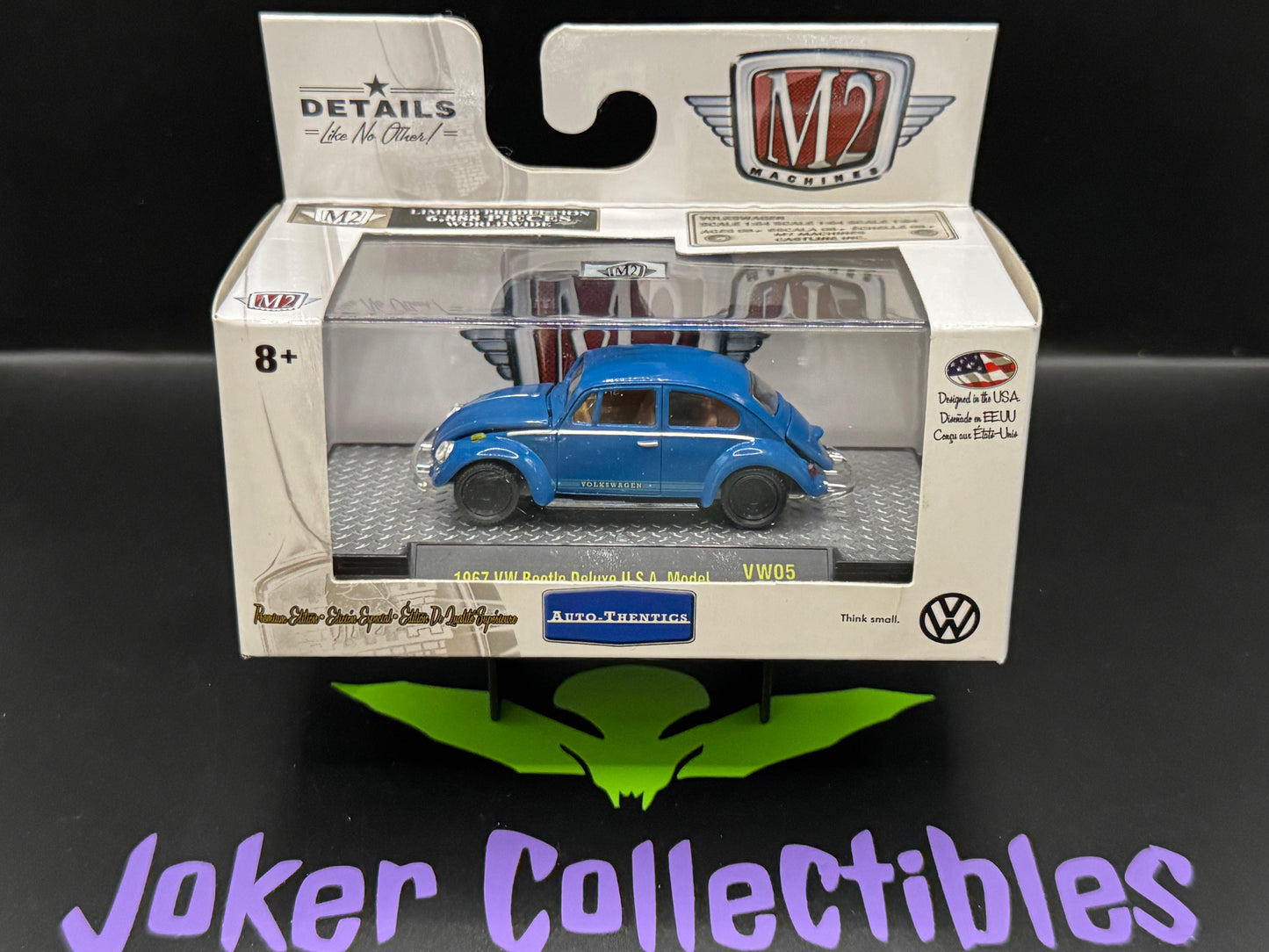 M2 Machines Blue 1967 VW Beetle Deluxe USA Model VW05 18-06