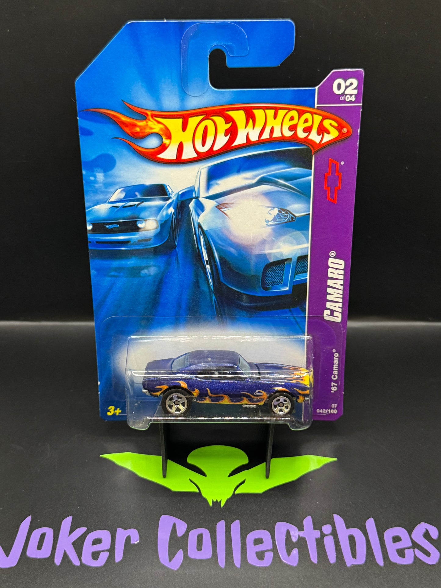 Hot Wheels 2007 Metalflake Dark Blue '67 Camaro 042/180 Camaro 02 of 04