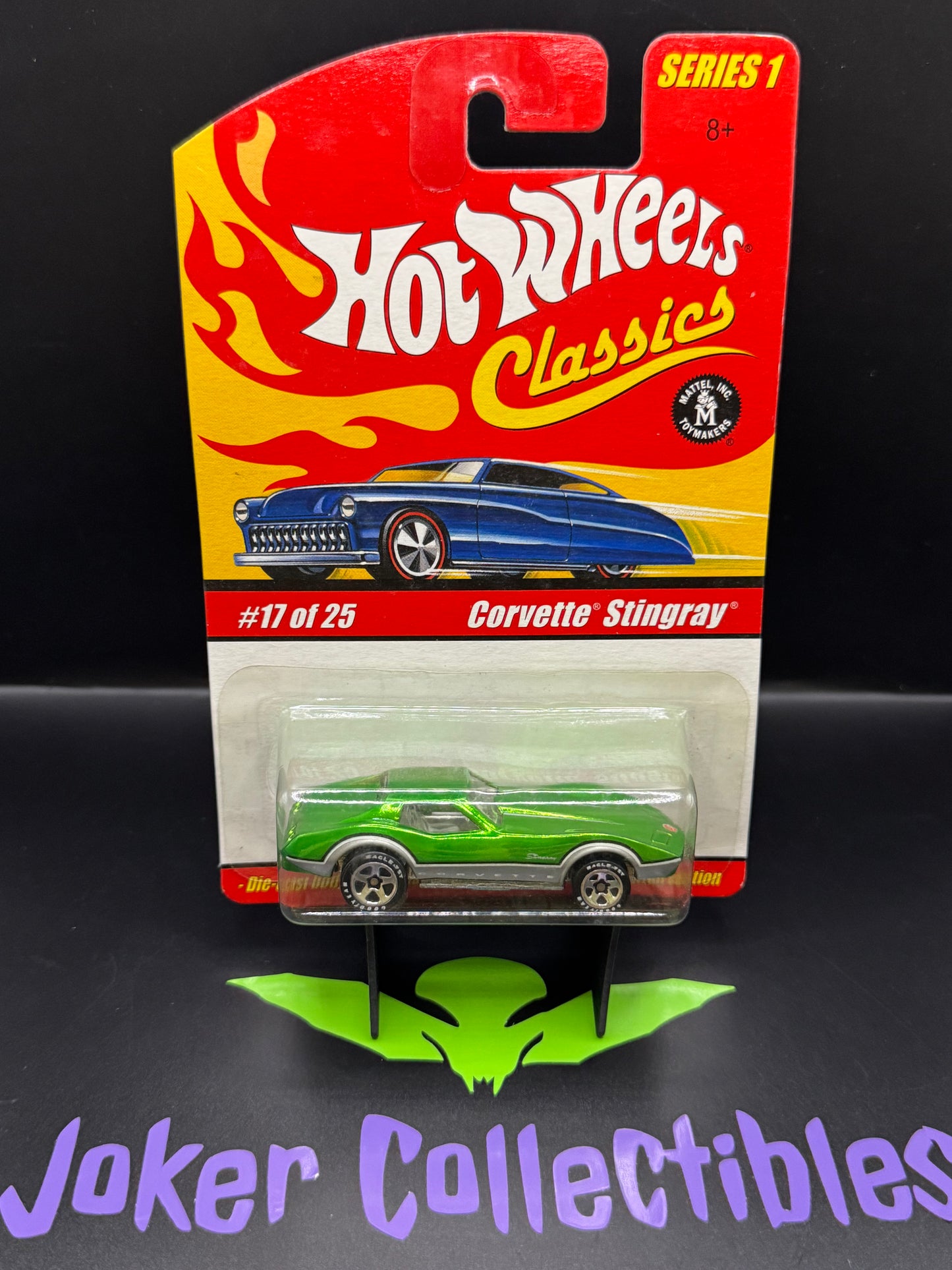 Hot Wheels Classics Series 1 Green Corvette Stingray # 17 of 25