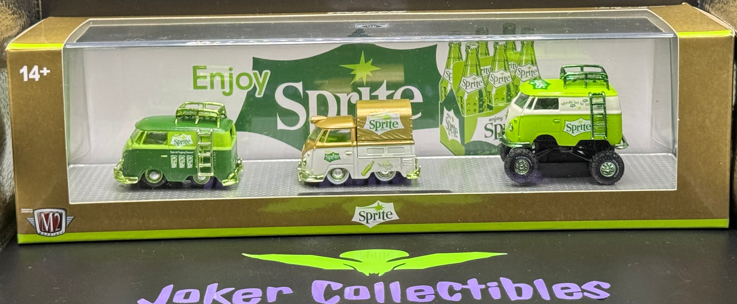 M2 Machines Auto-Haulers Chase 1960 VW Delivery Van, 1960 Volkswagen Type 2 PickUp, & 1960 VW 4x4 Delivery Van TW39 25-07 Sprite