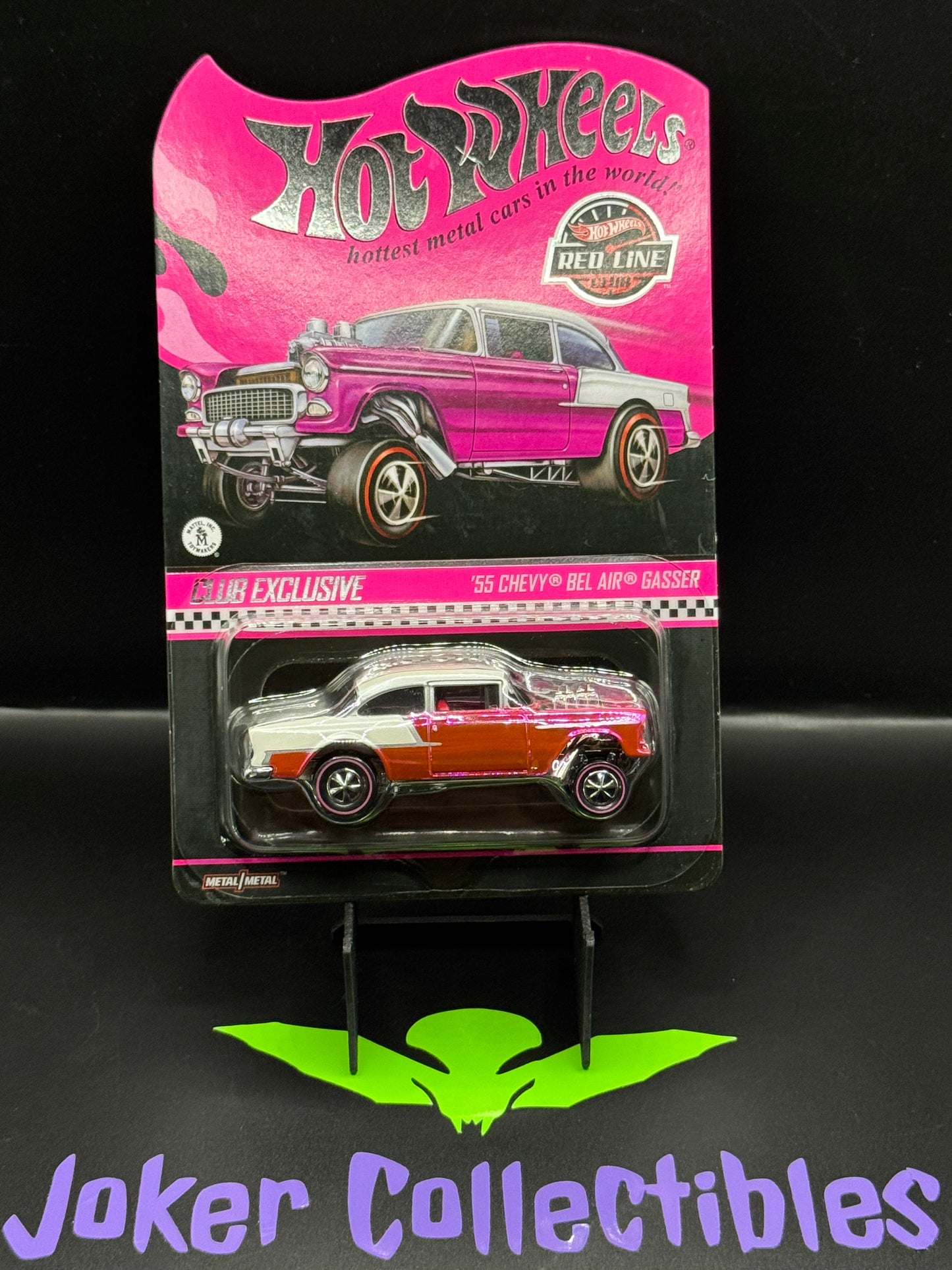 Hot Wheels 2025 RLC Red Line Club Pink '55 Chevy Bel Air Gasser