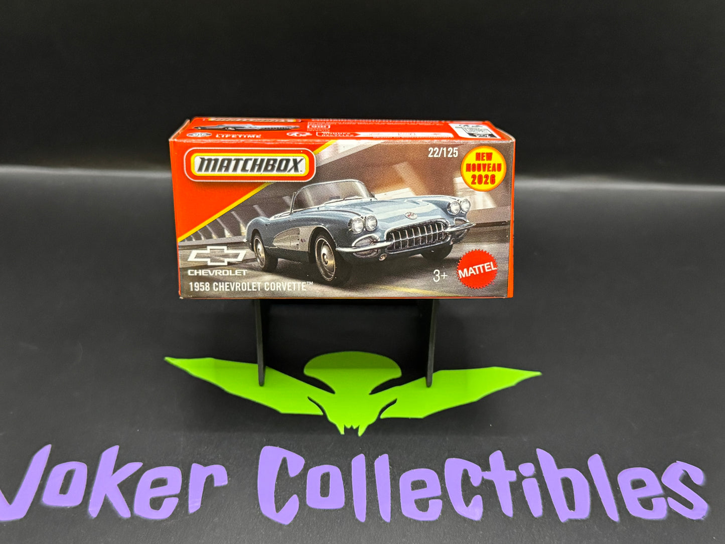 Matchbox Power Grabs 2026 Blue 1958 Chevrolet Corvette Convertible 22/125