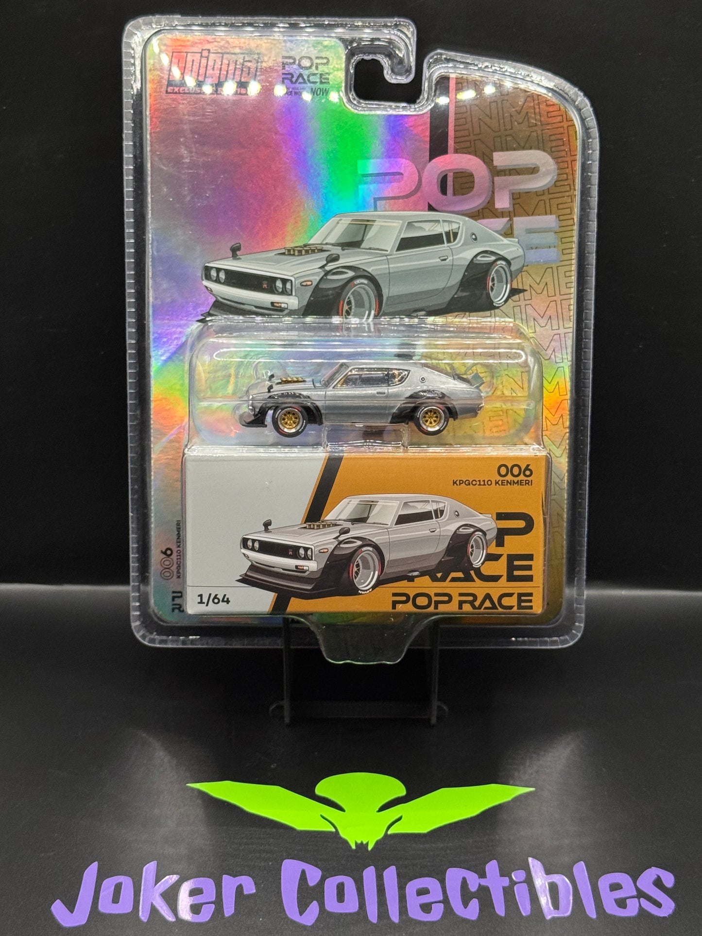 Pop Race Chase Nissan Skyline KPGC110 KENMERI Silver 006 Enigma Exclusive