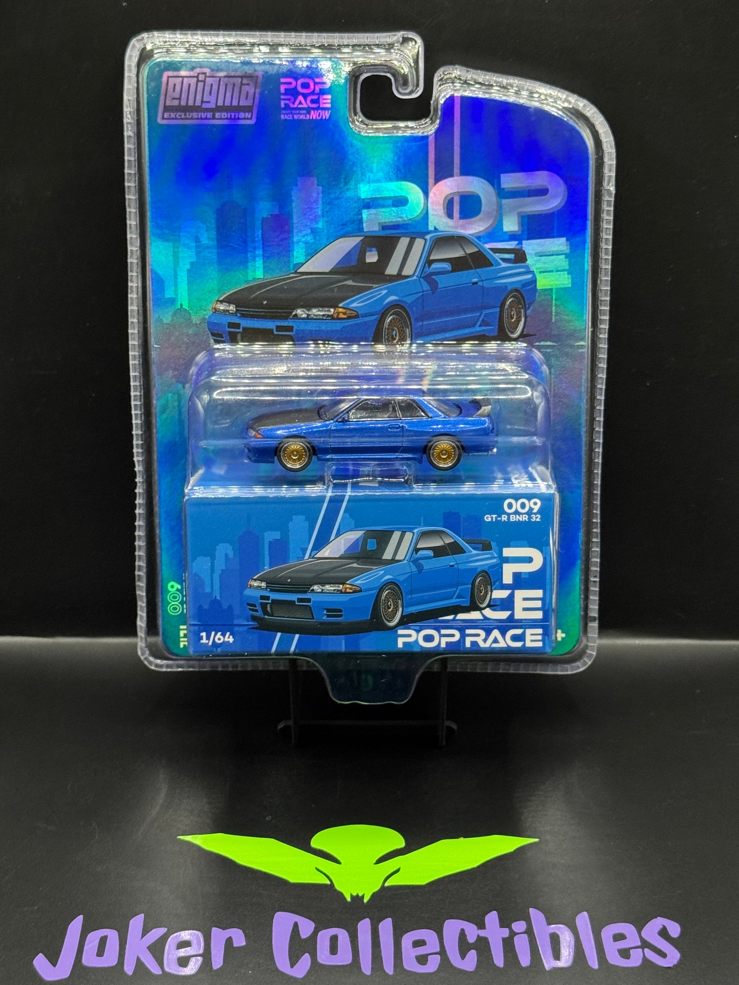 Pop Race Chase Nissan Skyline GT-R BNR32 Bayside Blue 009 Enigma Exclusive