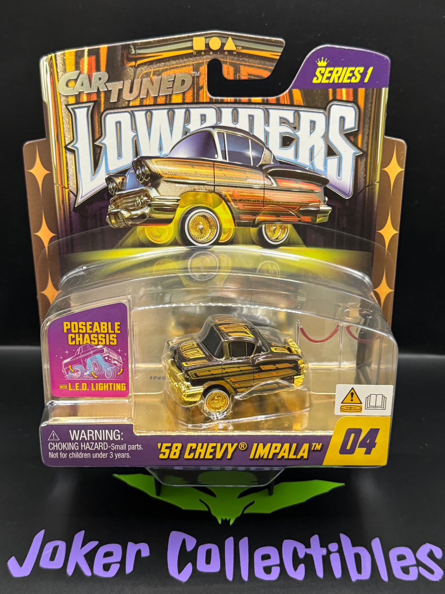 CarTuned Lowriders Show Glow Series 1 '58 Chevy Impala # 04 Car Tuned