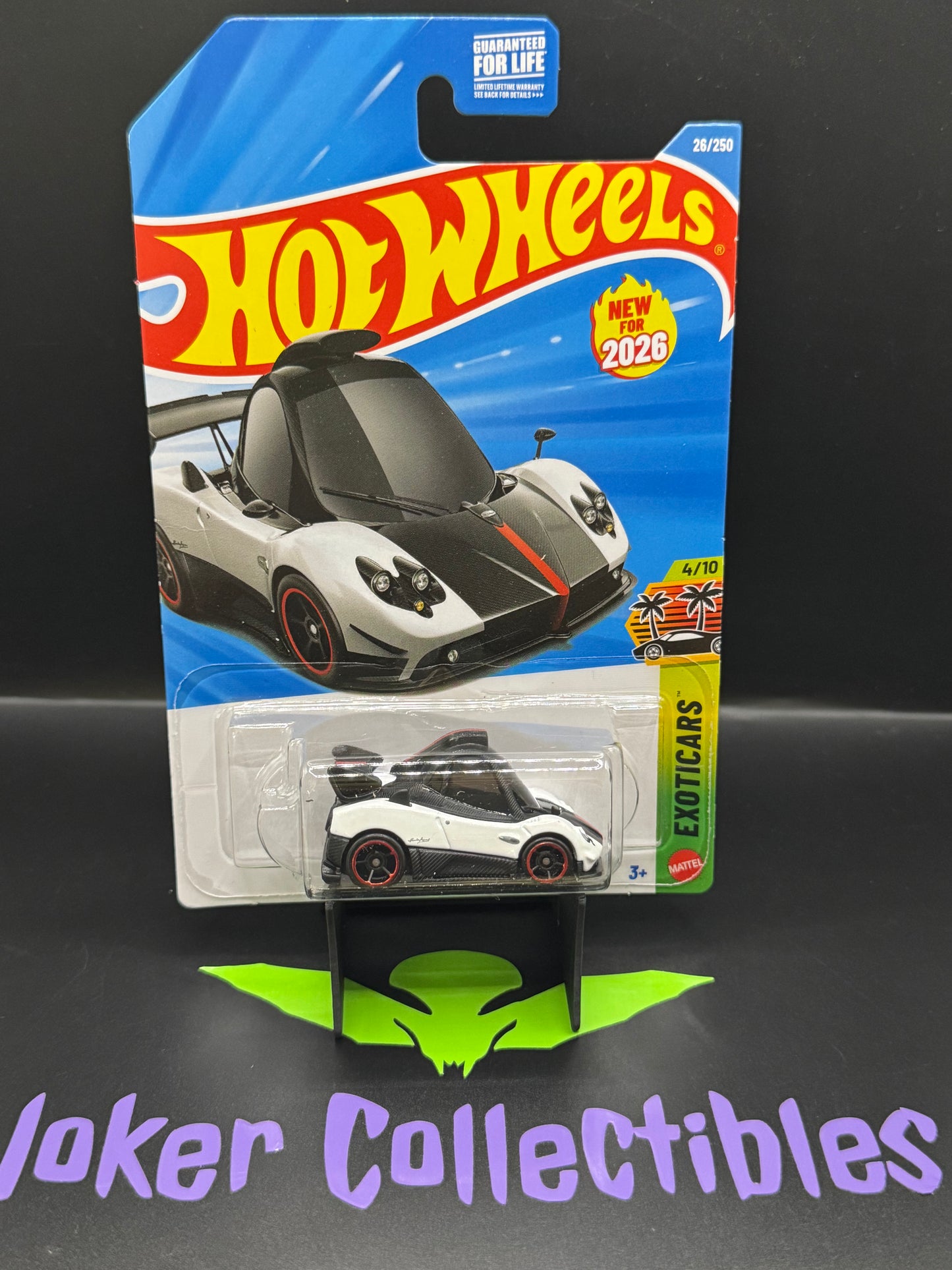 Hot Wheels 2026 White Pagani Zonda Cinque 26/250 Exoticars 4/10 B Case