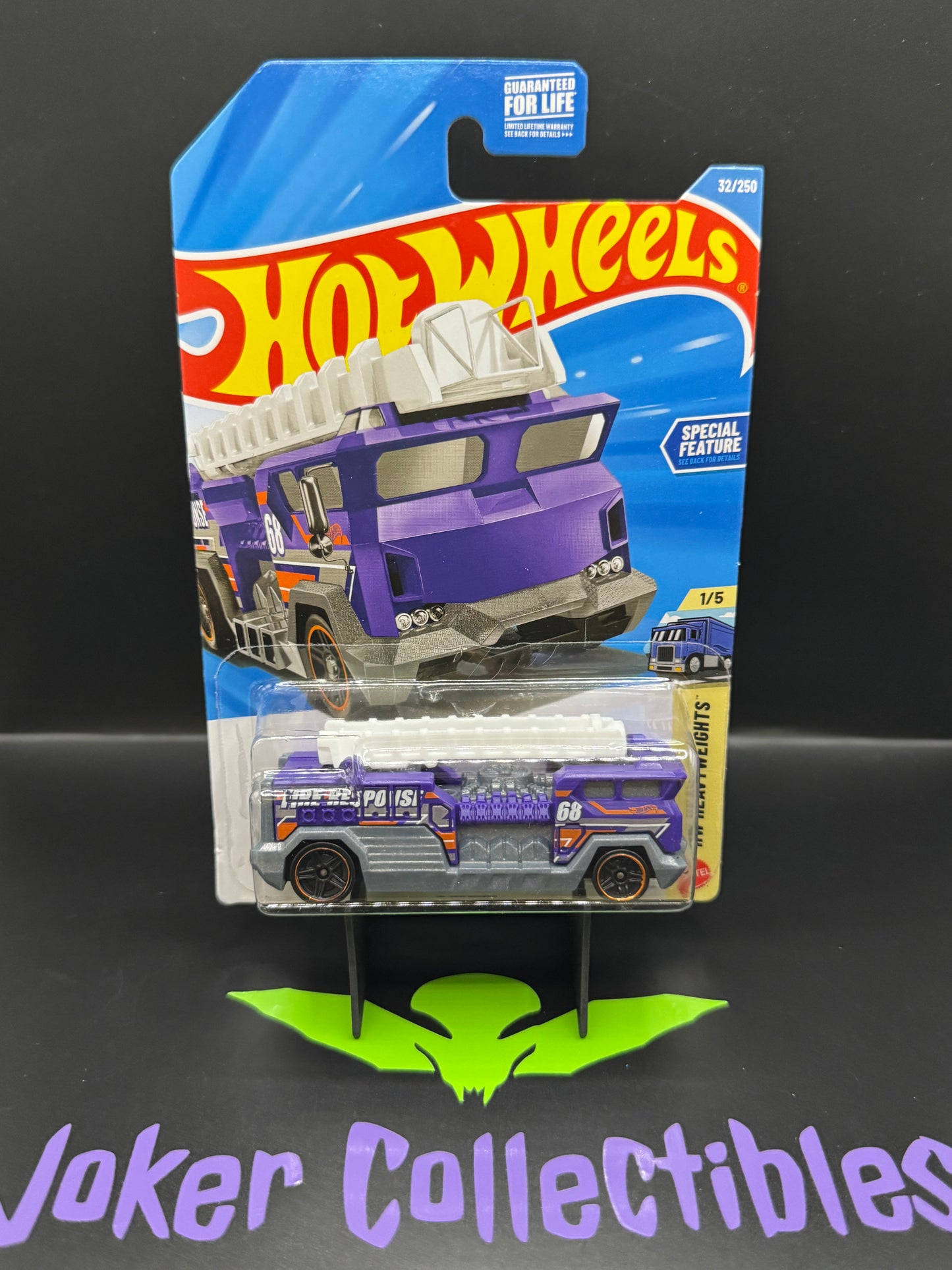 Hot Wheels 2026 Purple 5 Alarm 32/250 HW Heavyweights 1/5 B Case