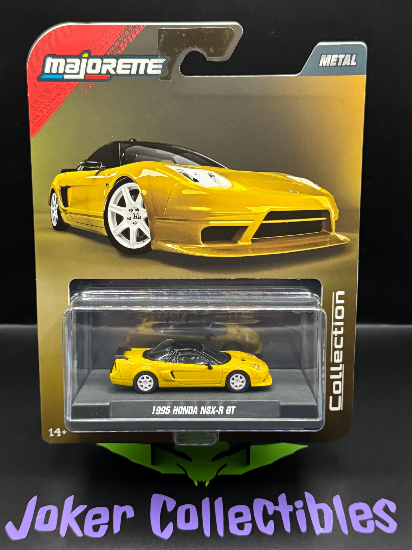 Majorette 1:64 Scale Collection Series Wave 2 Yellow 1995 Honda NSX-R GT Collector Series