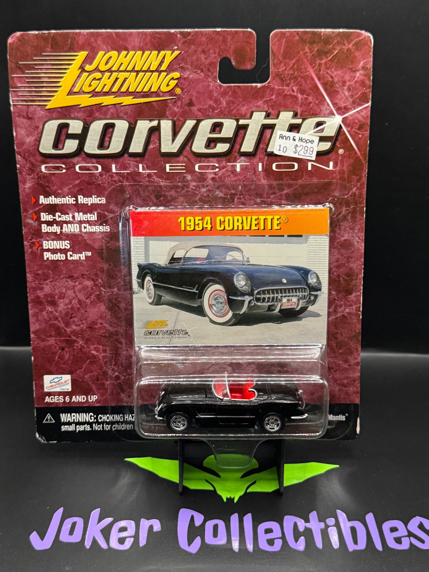 Johnny Lightning Corvette Collection 1954 Corvette Convertible Black