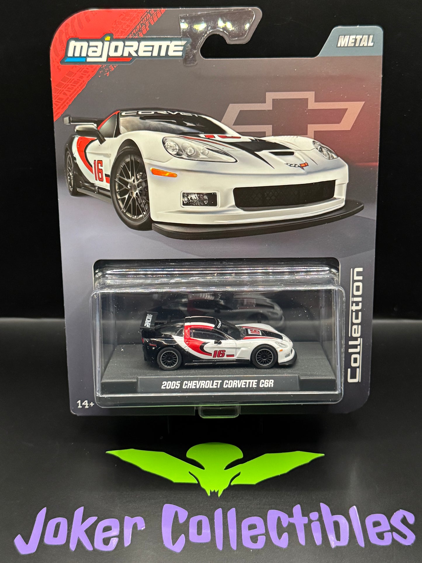 Majorette 1:64 Scale Collection Series Wave 2 White 2005 Chevrolet Corvette C6R Collector Series