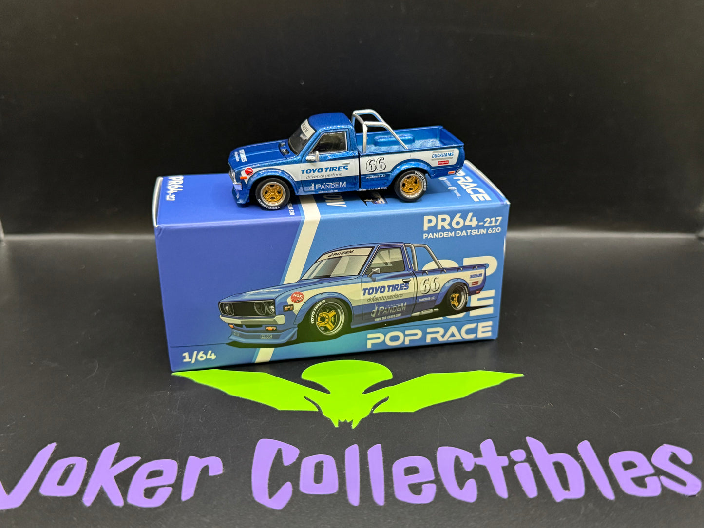 Pop Race Toyo Tires Blue Pandem Datsun 620 Pickup PR64-217