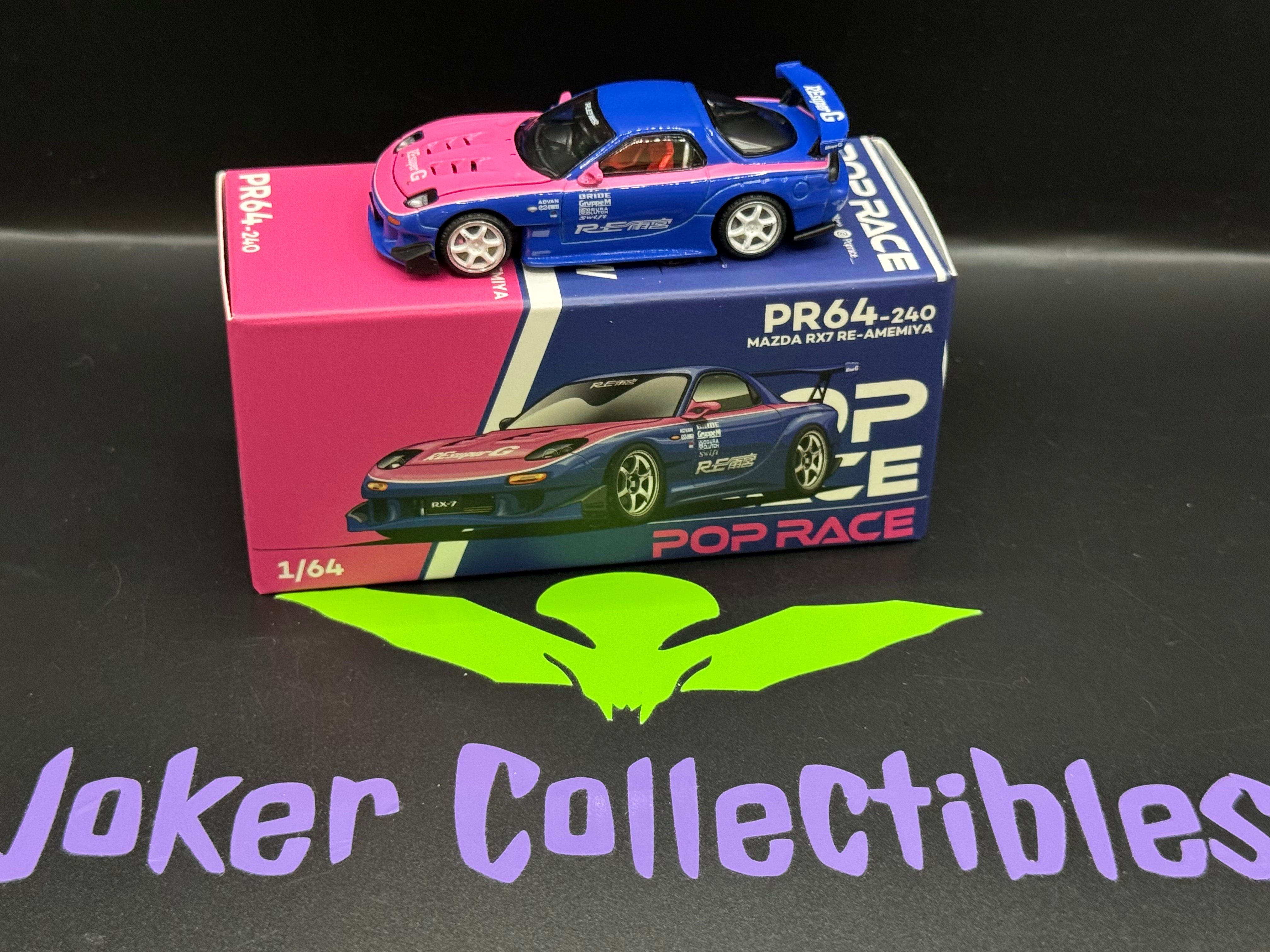 Pop Race Mazda RX-7 Re-Amemiya Blue & Pink PR64-240 – Joker