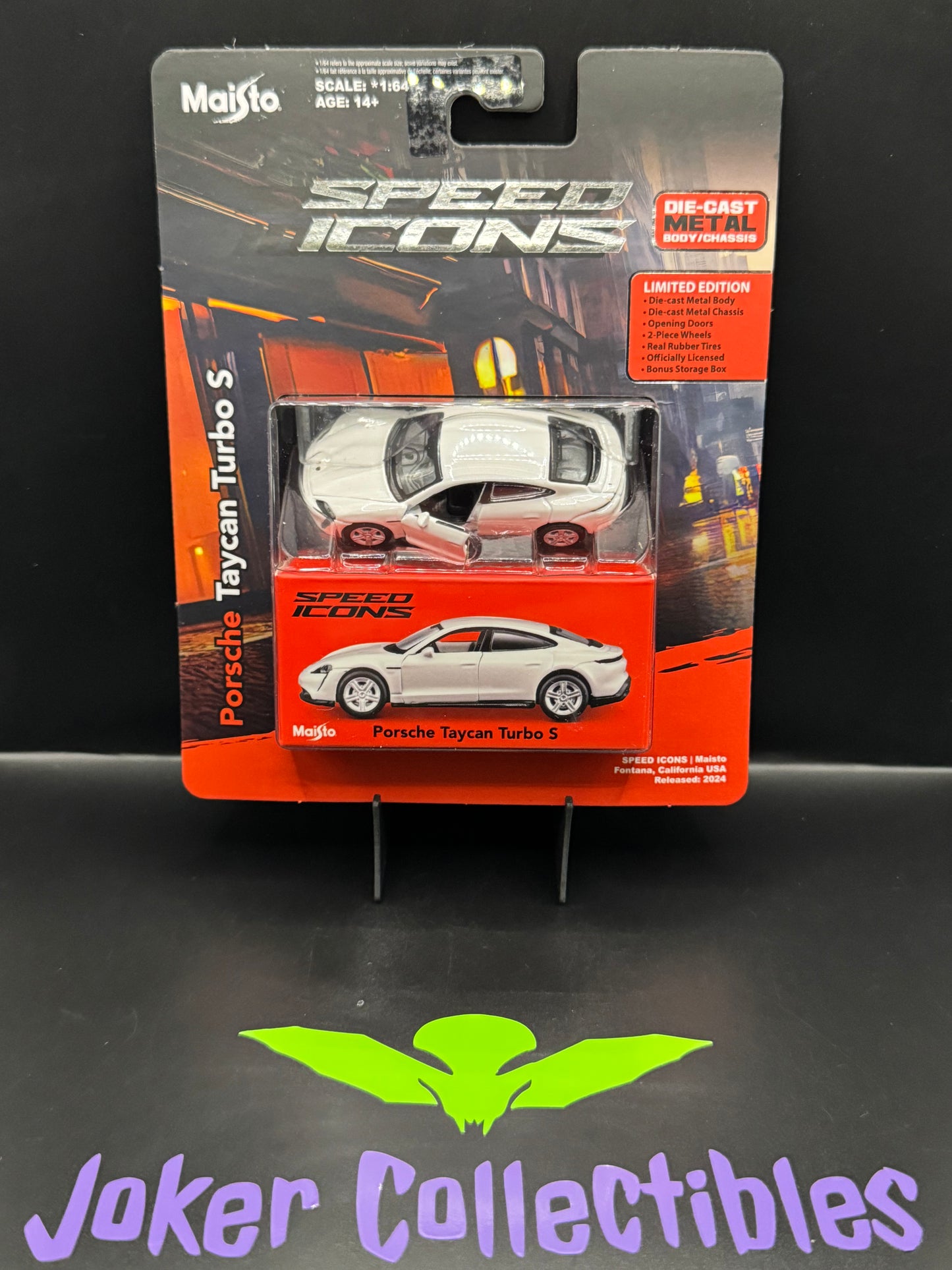 Maisto 1:64 Speed Icons Porsche Taycan Turbo S White