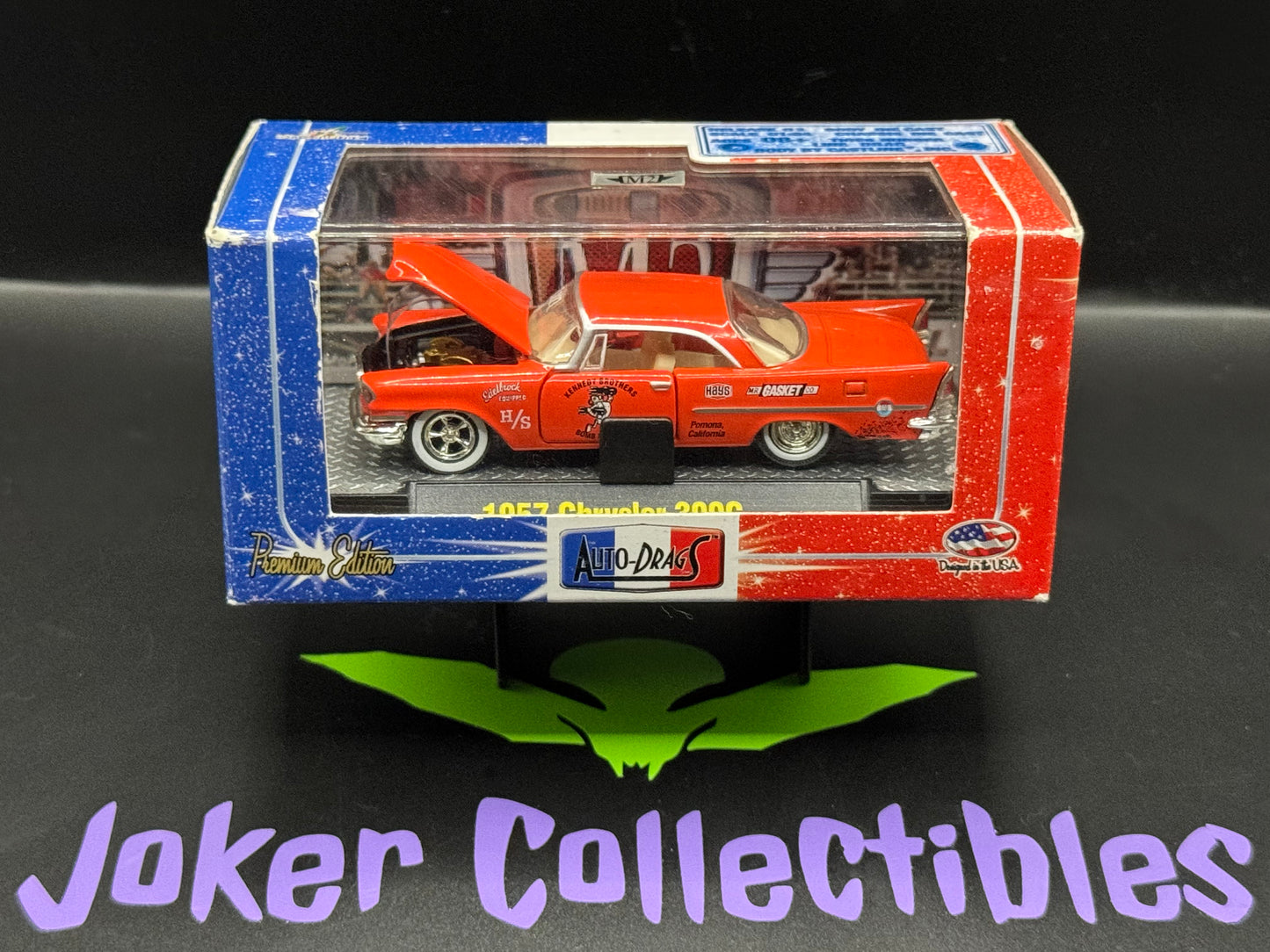 M2 Machines Auto-Drags Orange Red 1957 Chrysler 300 Release 03 10-03