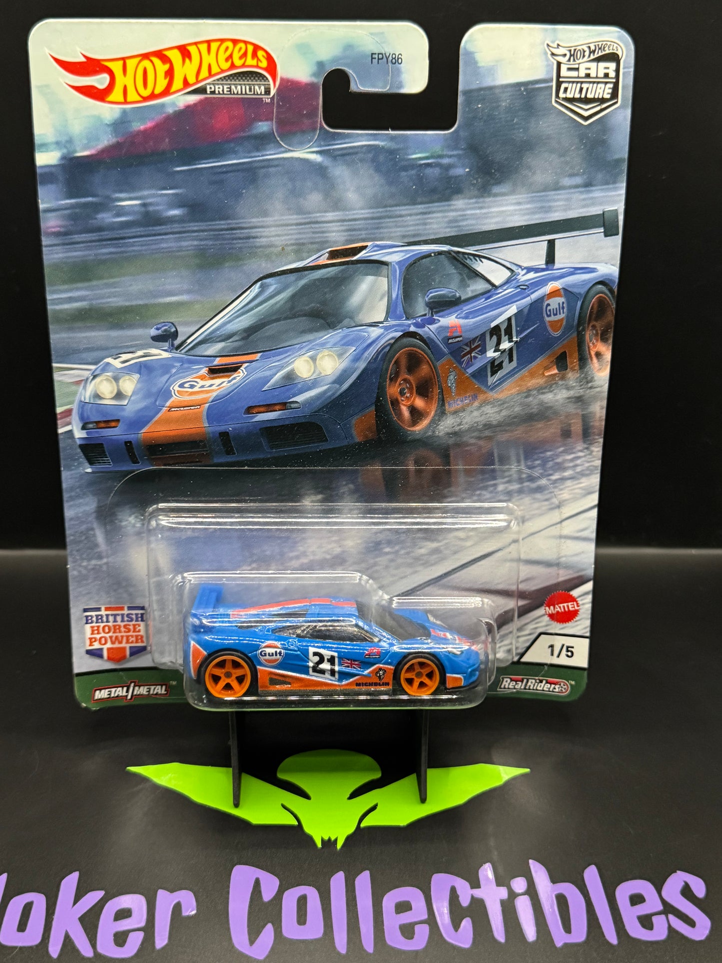 Hot Wheels Premium Car Culture British Horse Power Gulf McLaren F1 GTR # 1/5