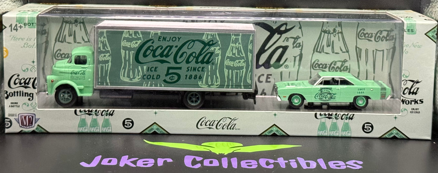 M2 Machines Auto-Haulers 1958 Dodge COE Truck & 1969 Dodge Dart Swinger TW41 25-14 Coca-Cola